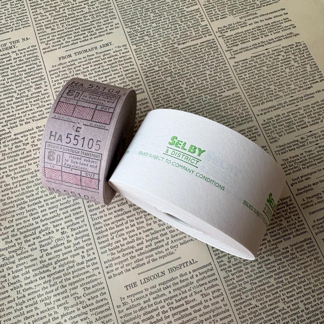 ヴィンテージ ロールチケット④ 2巻 バス ハチ レア イギリス 紙もの