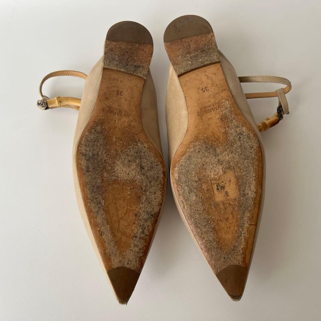 JIL SANDER ジルサンダー バンブーアンクレットパンプス サンダル