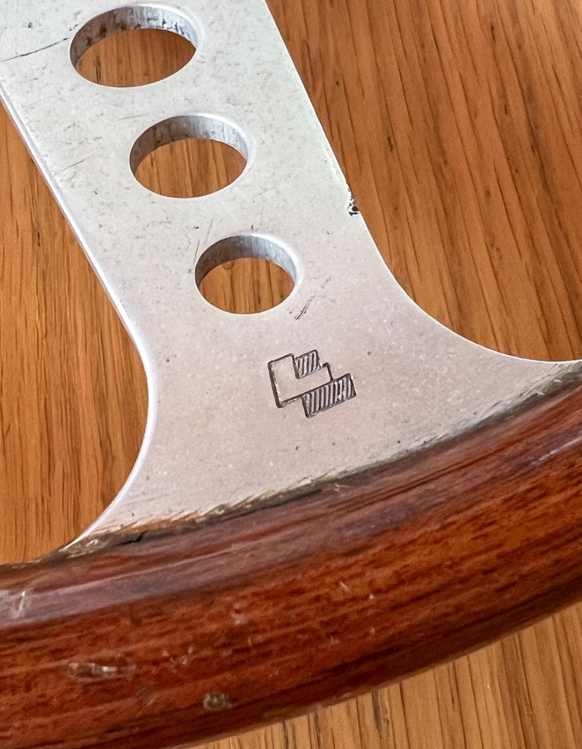 レスレストン グランプリ ウッドステアリング 390mm カラー付き 当時