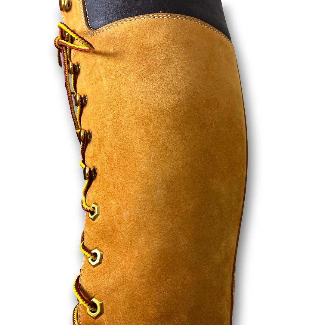 ティンバーランド 23.5cm ロングブーツ レースアップ イエローブーツ