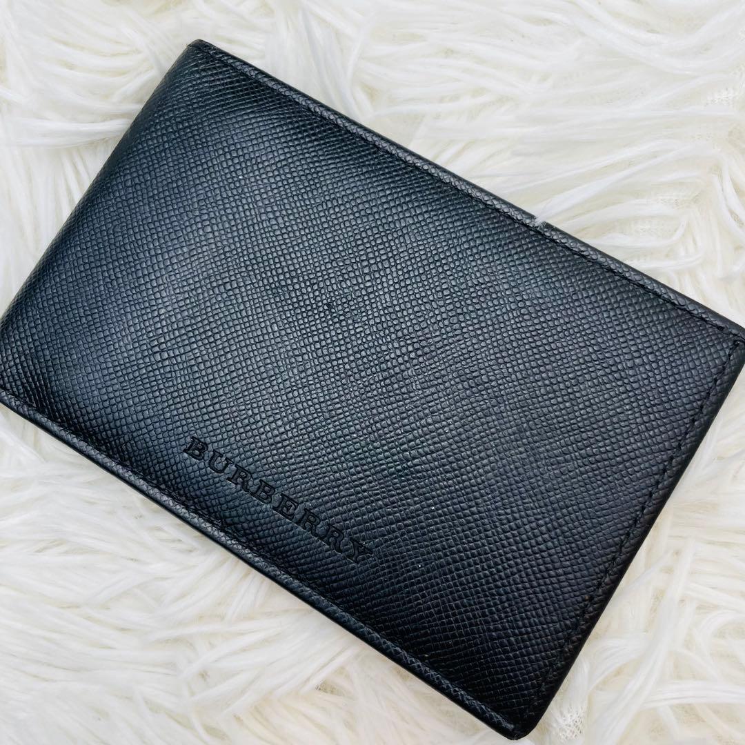 良品】 バーバリー ノバチェック 名刺 カードケース レザー 黒 - メルカリ