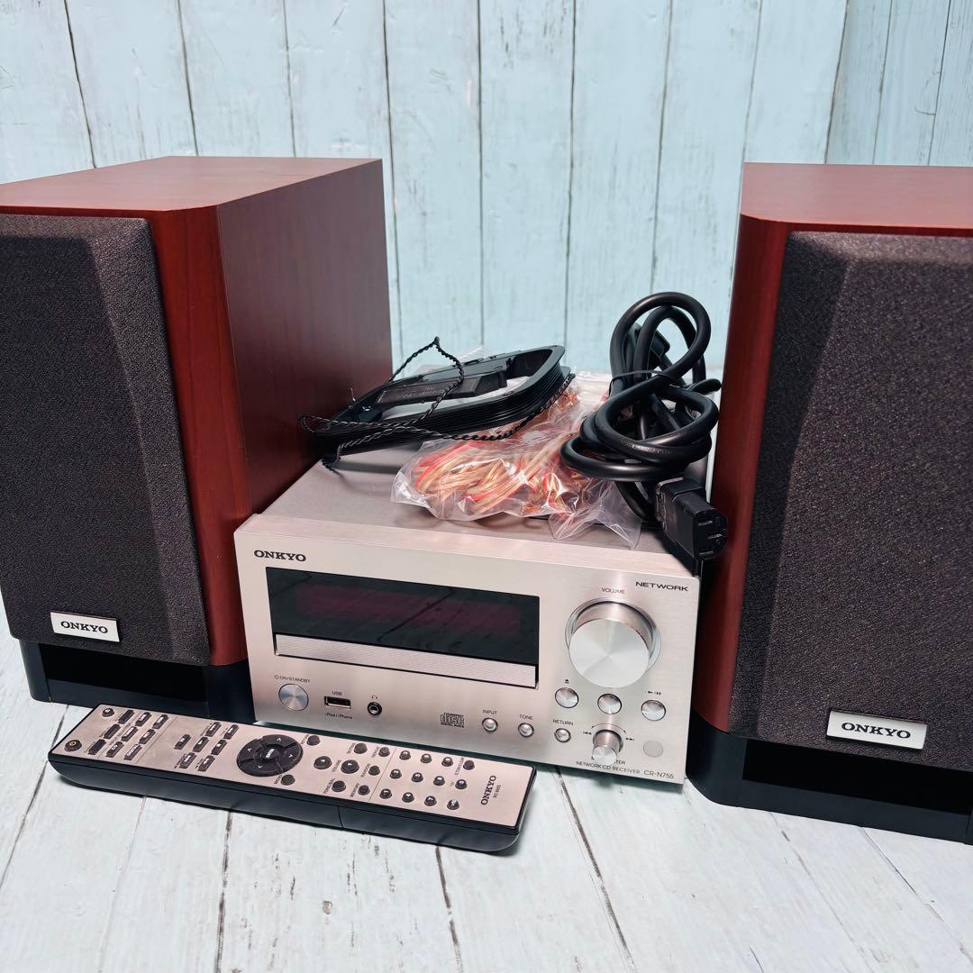 オンキョー ONKYO CDコンポ CR-N755 ミニコンポ レシーバー 美品