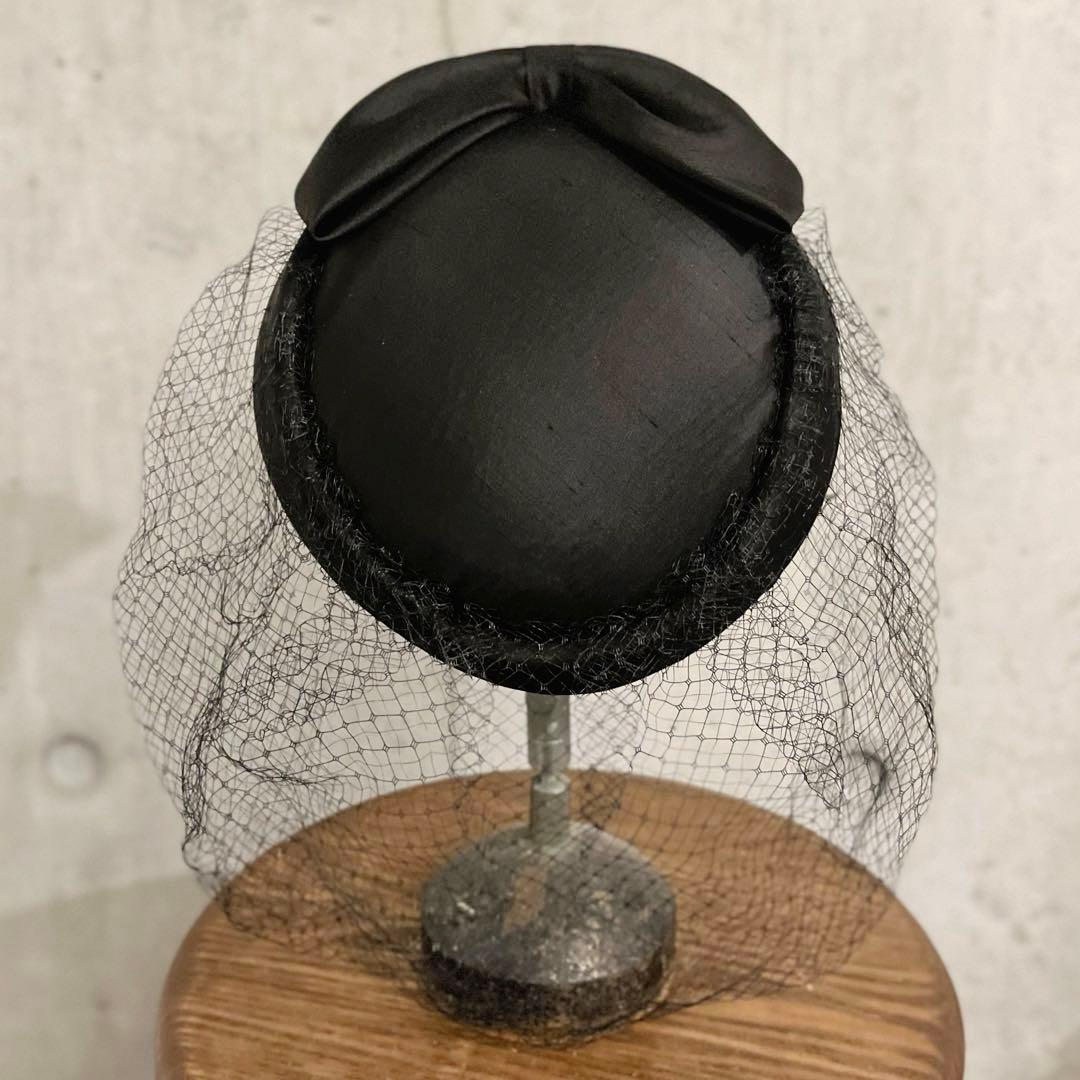 マキシン maximトークハット カクテルハット フォーマル ブラック