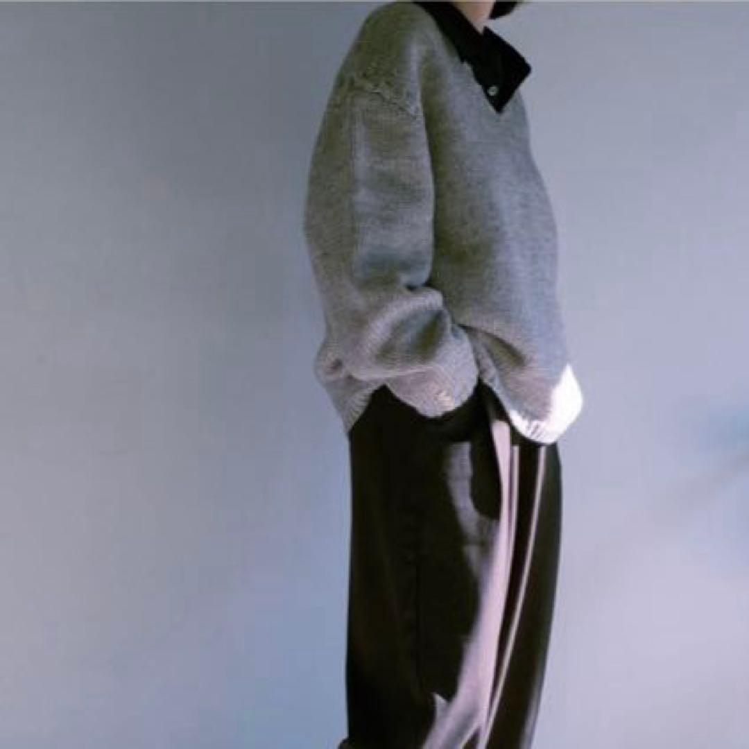 g'morning Vネックニット・ライトグレー - メルカリ