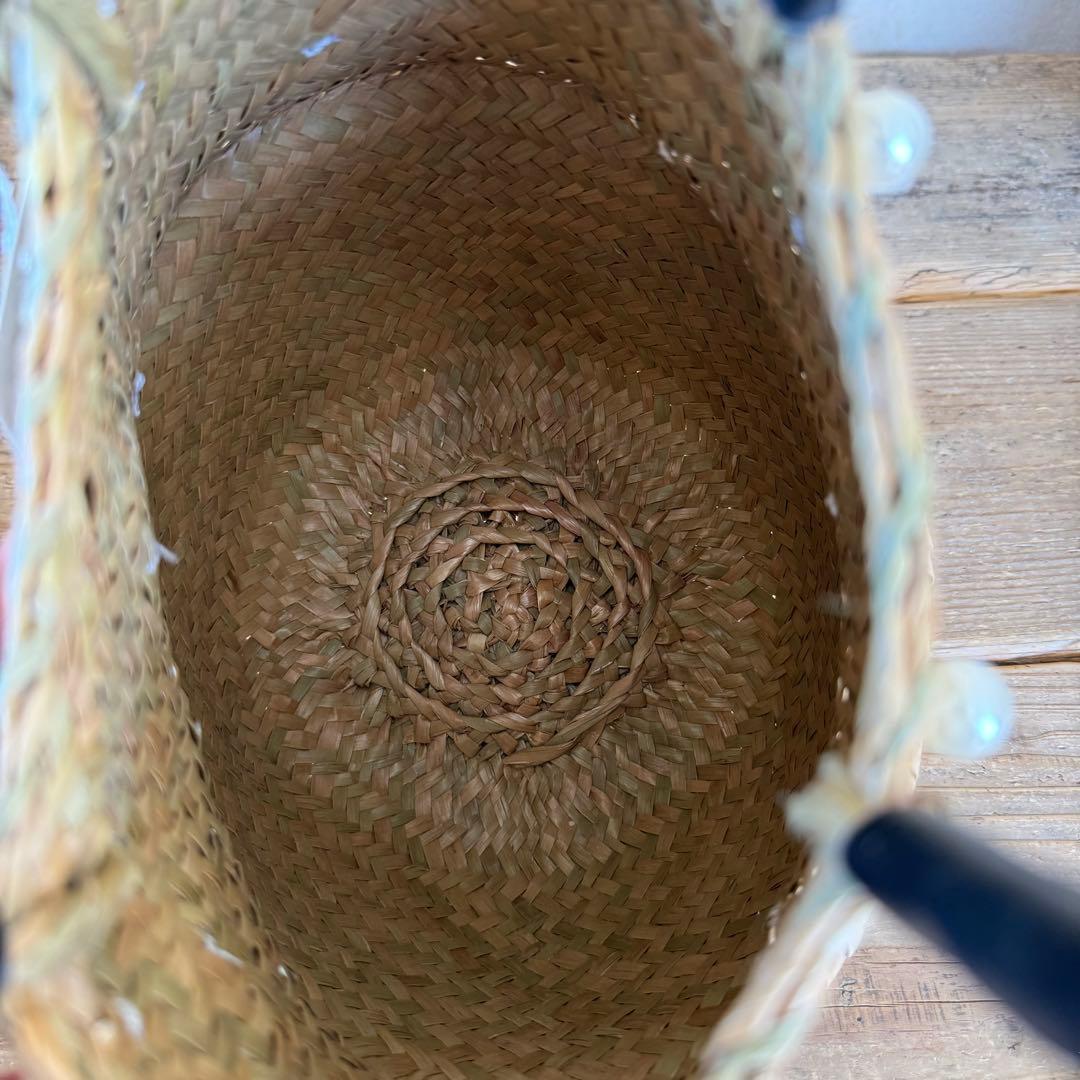 hansry カゴバッグ pearl-black fringe - メルカリ