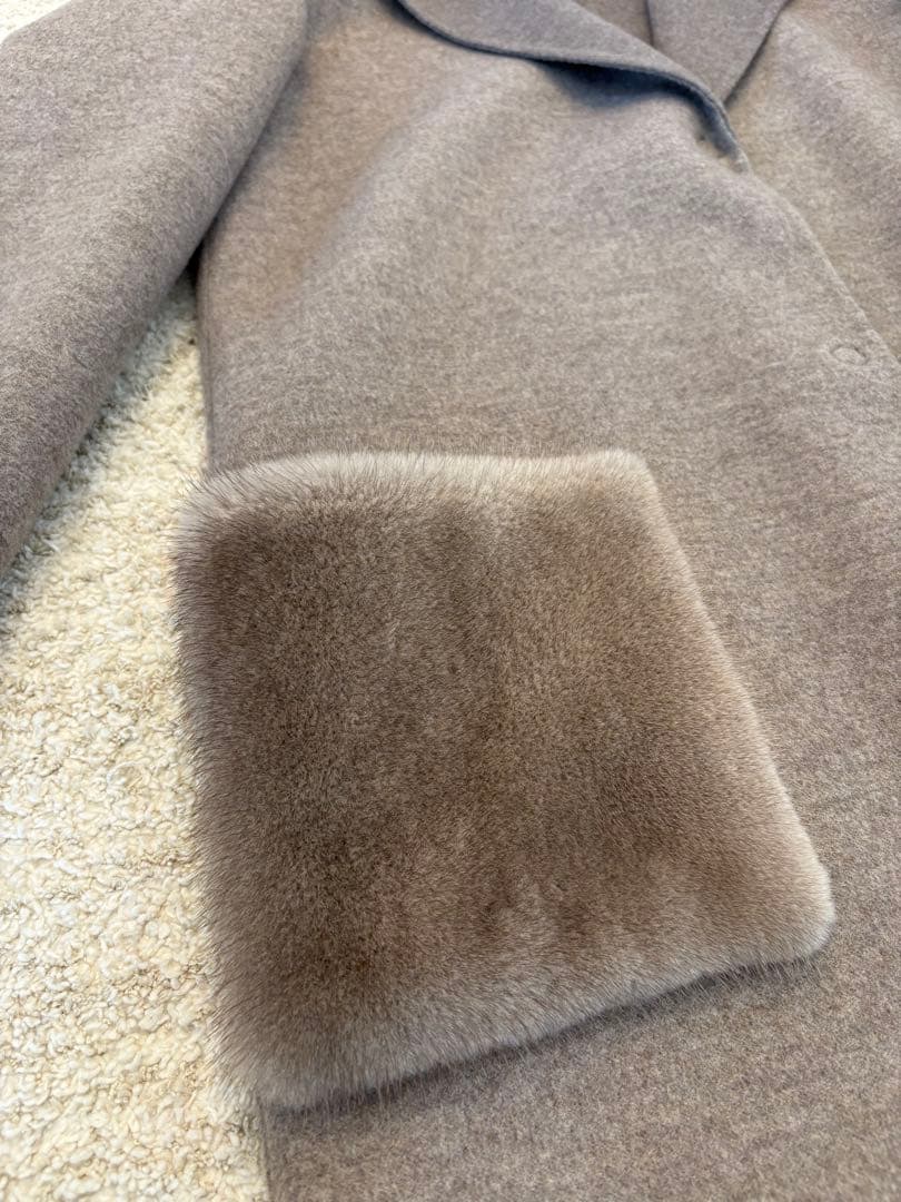 manzoni24 ロロピアーナ ウールリバーコート ミンクファー - メルカリ