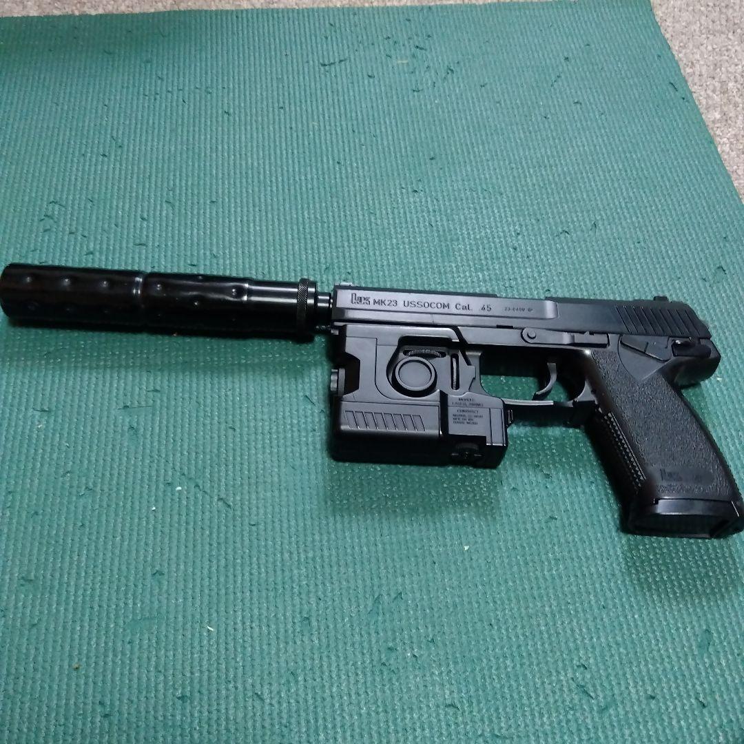 東京マルイ ソーコムmk23 10禁エアコキ サイレンサー LAM付き - メルカリ