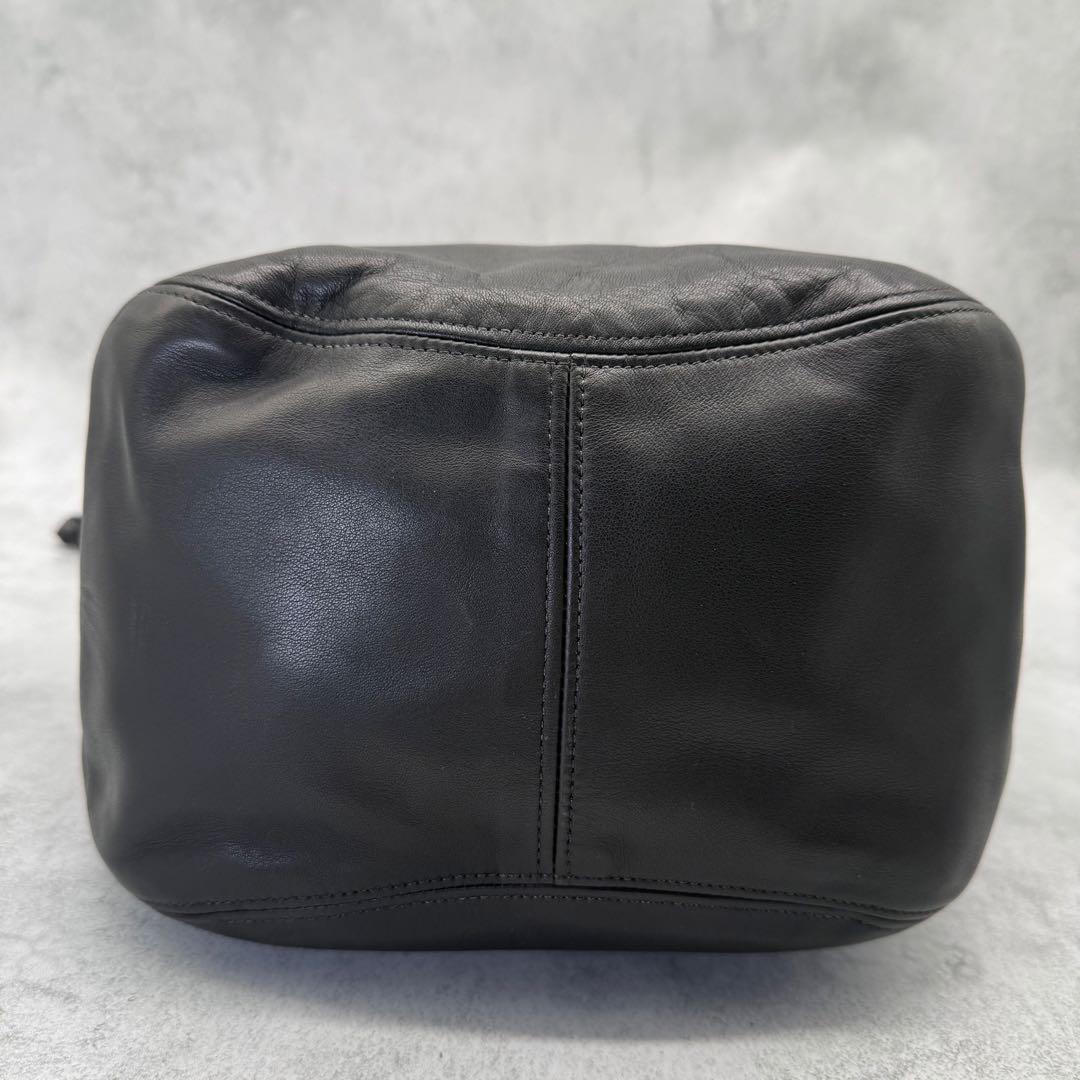 美品】COACH オールドコーチ ショルダーバッグ レザー 巾着 クロス