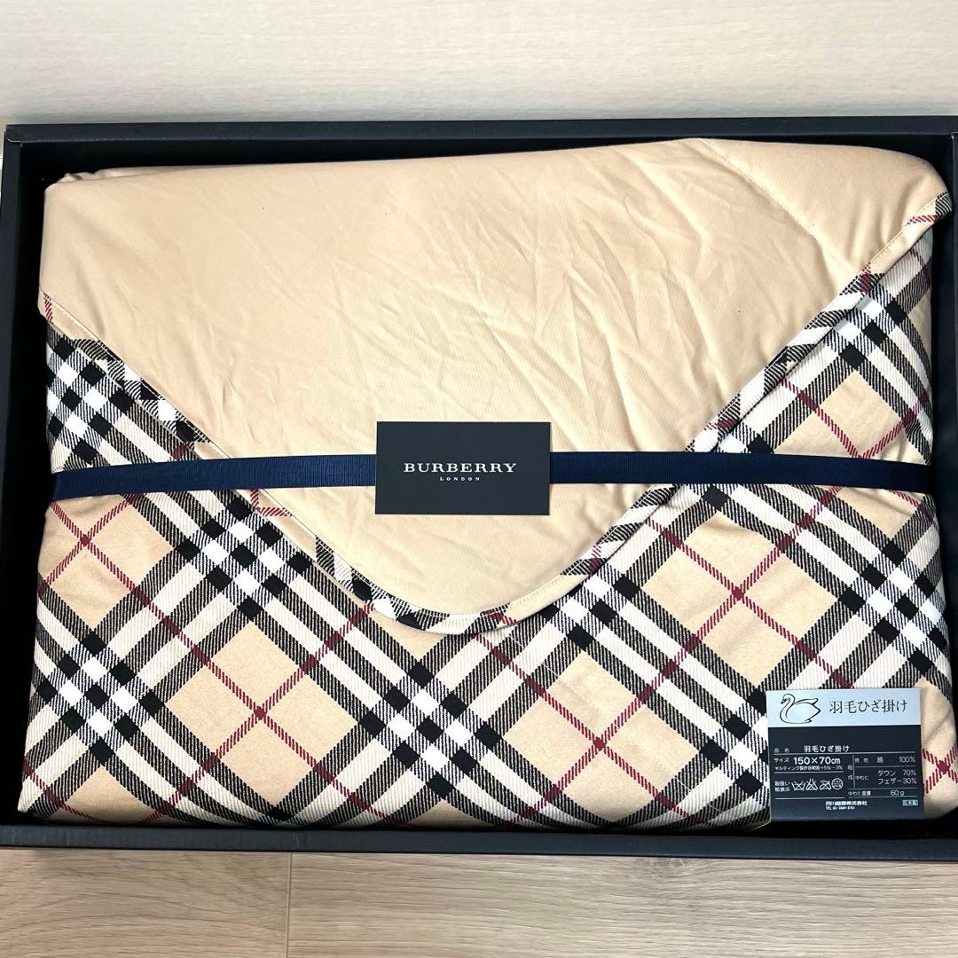 【即購入OK】BURBERRY LONDON 羽毛ひざ掛け バーバリーロンドン BURBERRY LONDON (バーバリーロンドン) ウール膝掛け ウール100％ 65