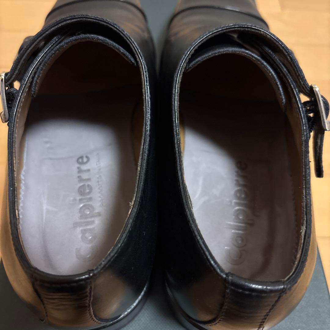 革靴Calpierre カルピエッレ ダブルモンク 黒 - メルカリ