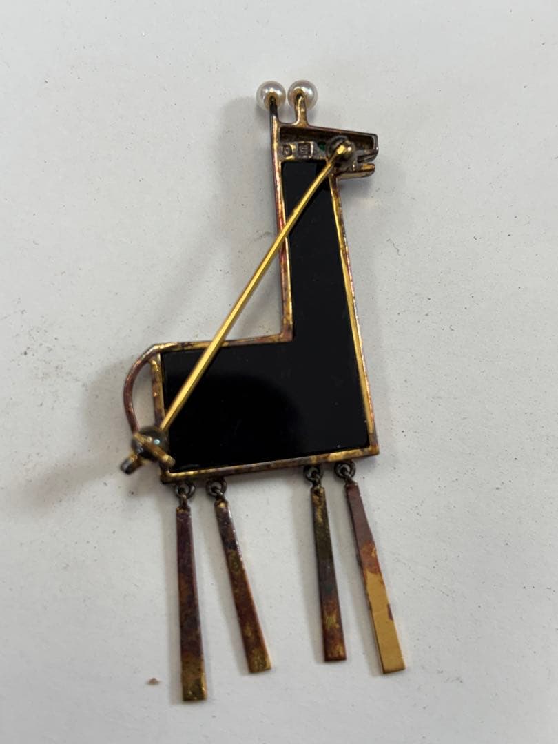 あ*ら様 田崎真珠 ヴァンテージ キリンデザイン ブローチ