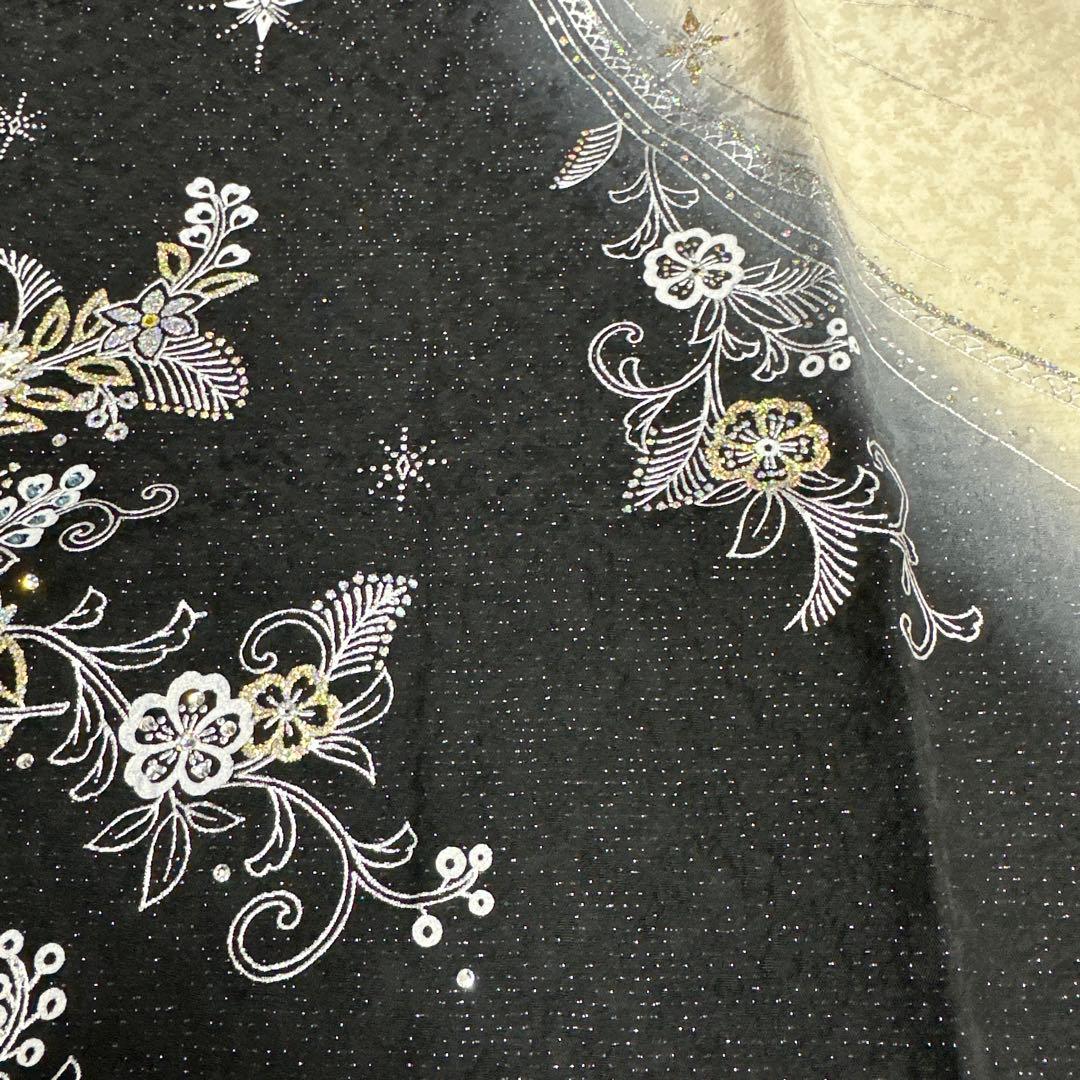 モノトーン キラキララインストーン訪問着 銀通し 白黒 - メルカリ