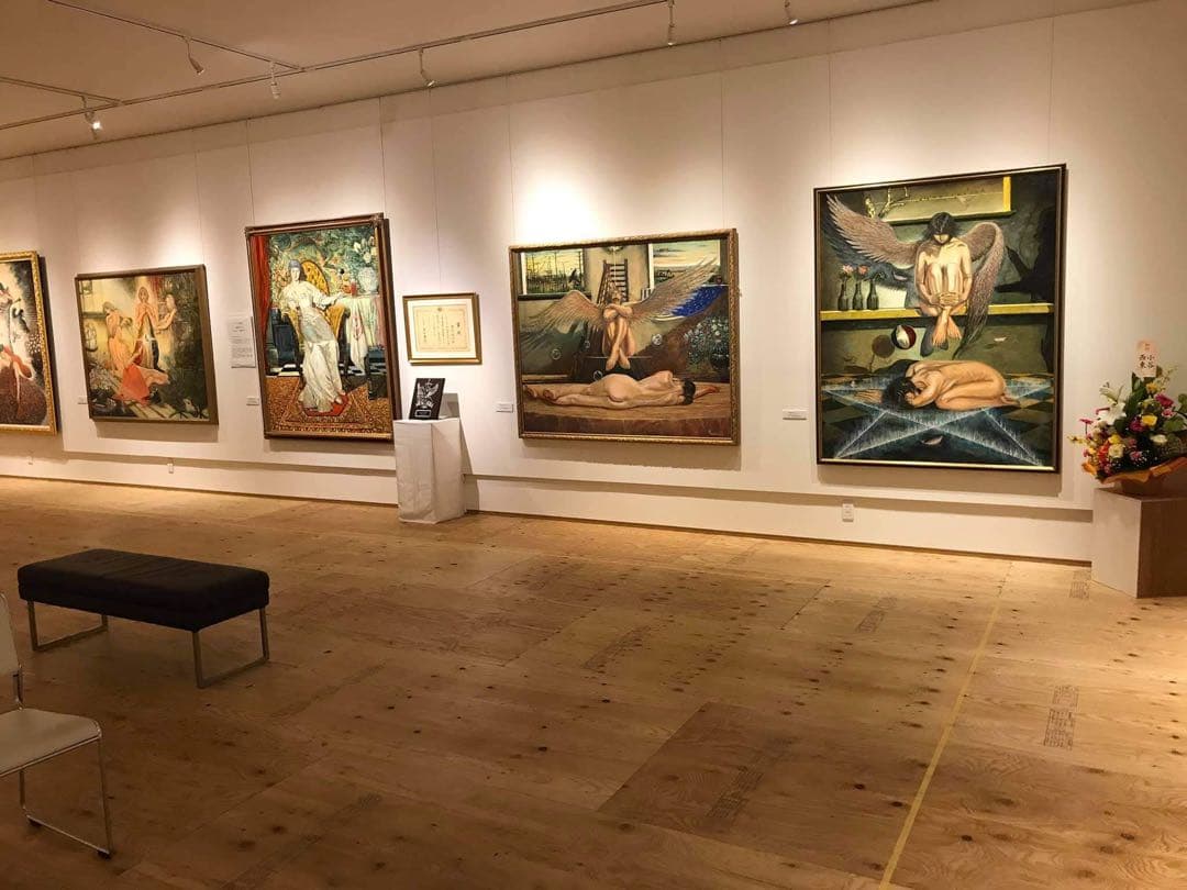 花と草木の油彩画 田村誠司「無題」