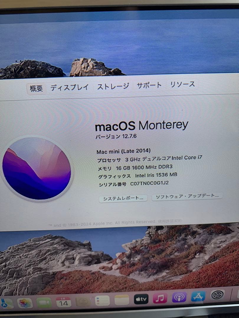 Macデスクトップ Mac mini Late 2014 (3.0GHz)/16GB/1TB