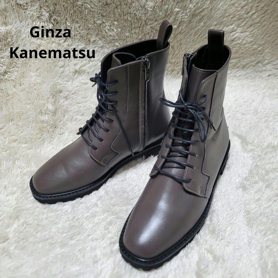 極美品✨銀座かねまつ AQUABELLレースアップブーツ 晴雨 - メルカリ