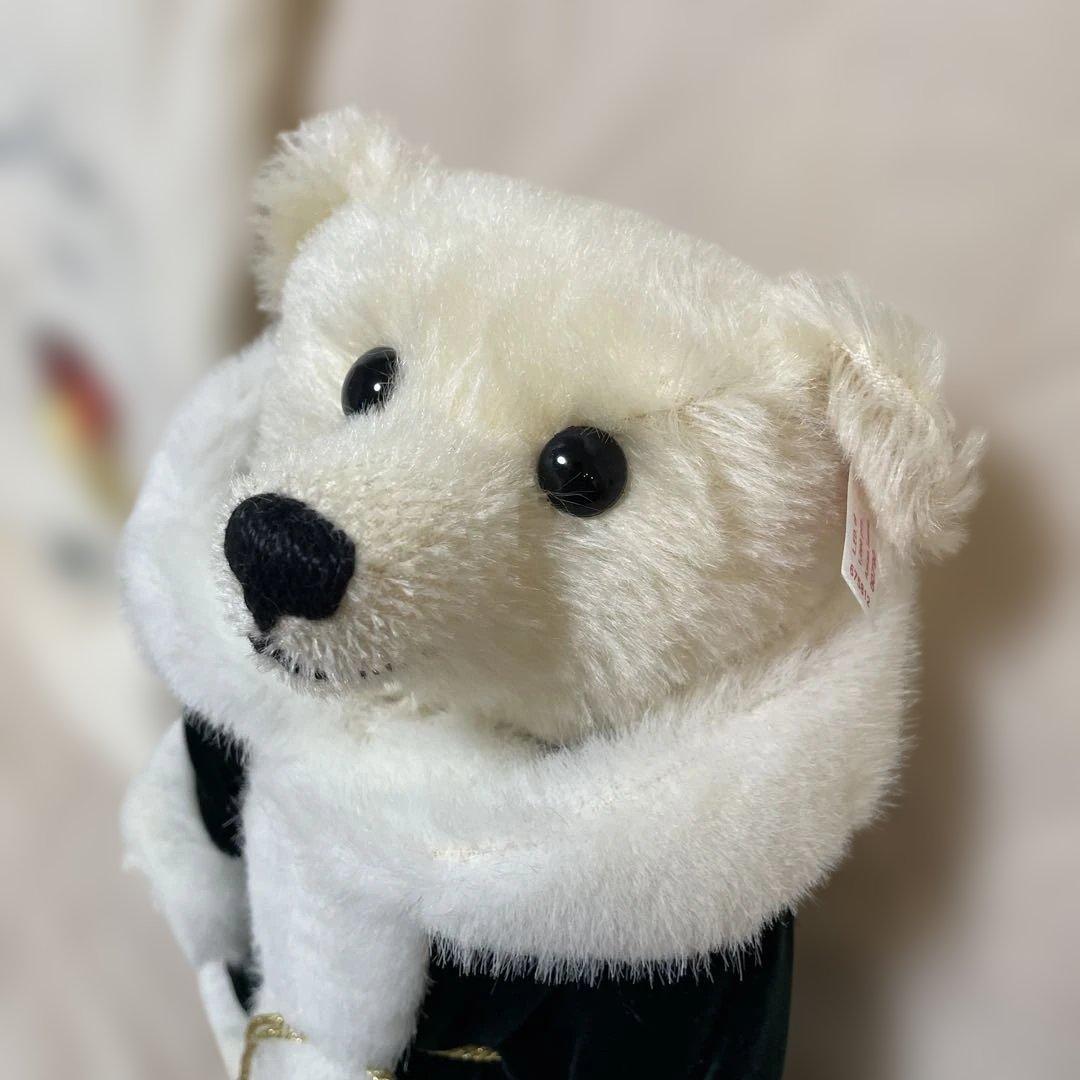 新品 シュタイフ テディベア ぬいぐるみアジアンサンタ2002 白いモヘア
