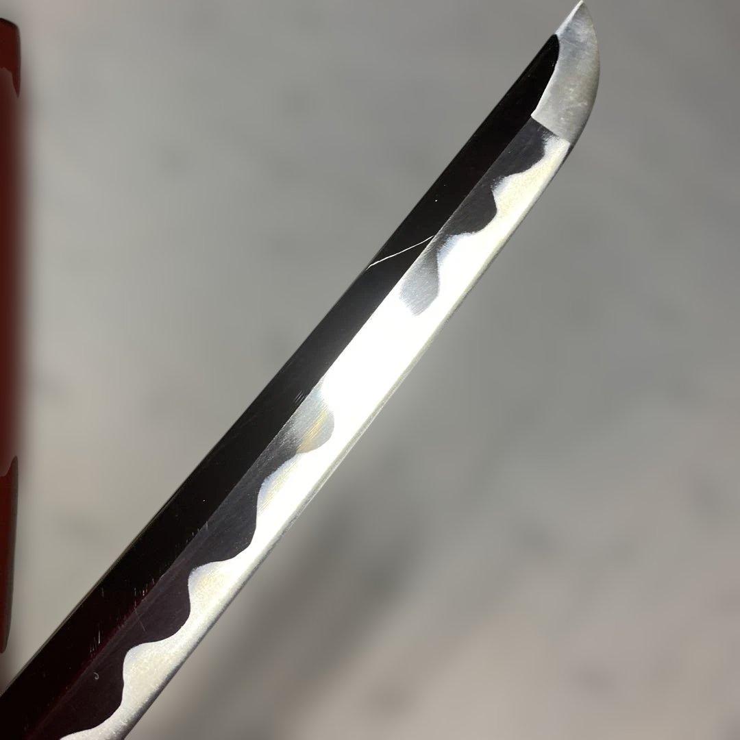 高級模造大刀 藤巻柄 竹笹図木瓜鍔 小豆色呂鞘 - メルカリ