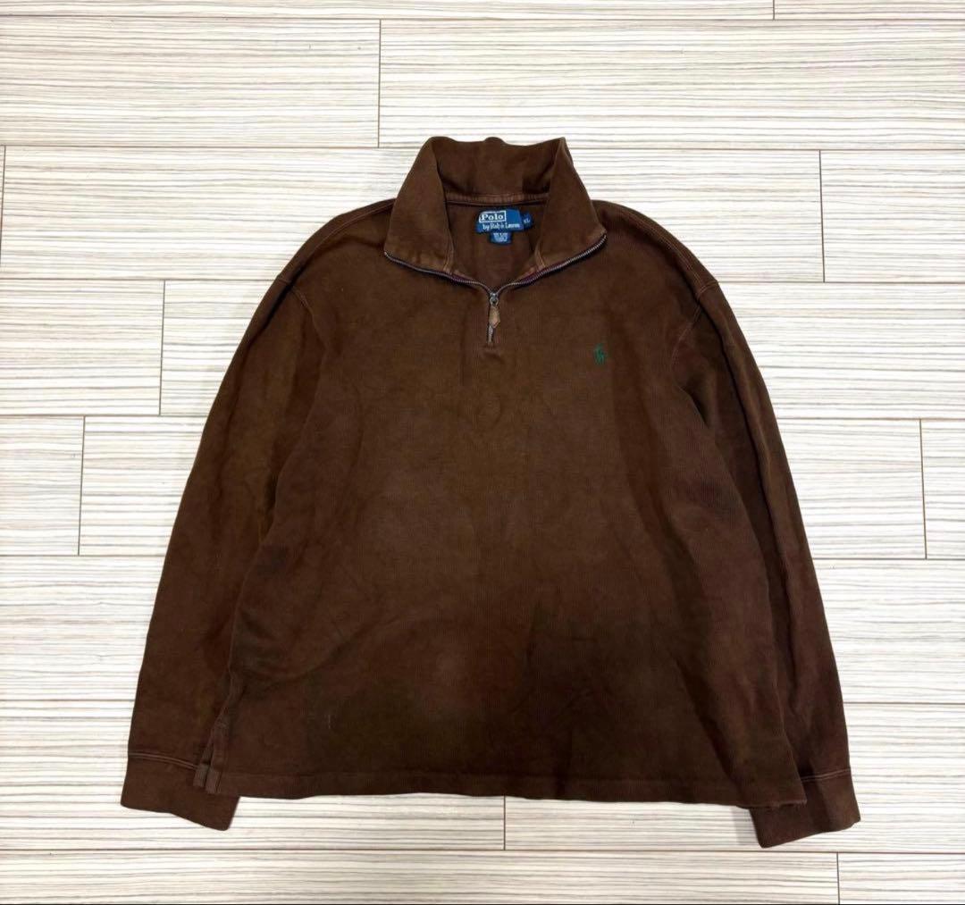Polo Ralph Lauren ブラウン ハーフジップ ラルフローレン - メルカリ