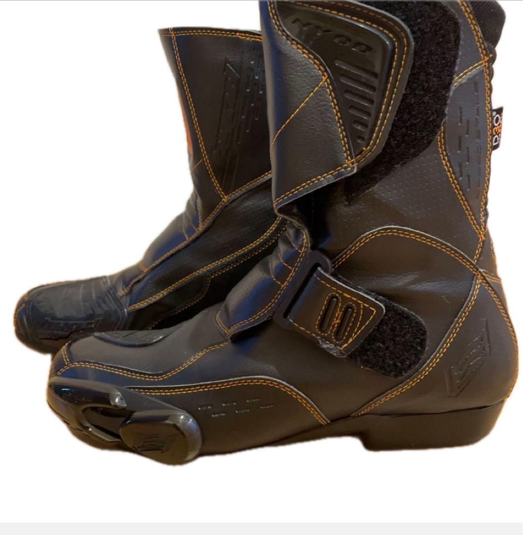 お値げしました HYOD　ライディングブーツ　黒/オレンジ 25.5cm