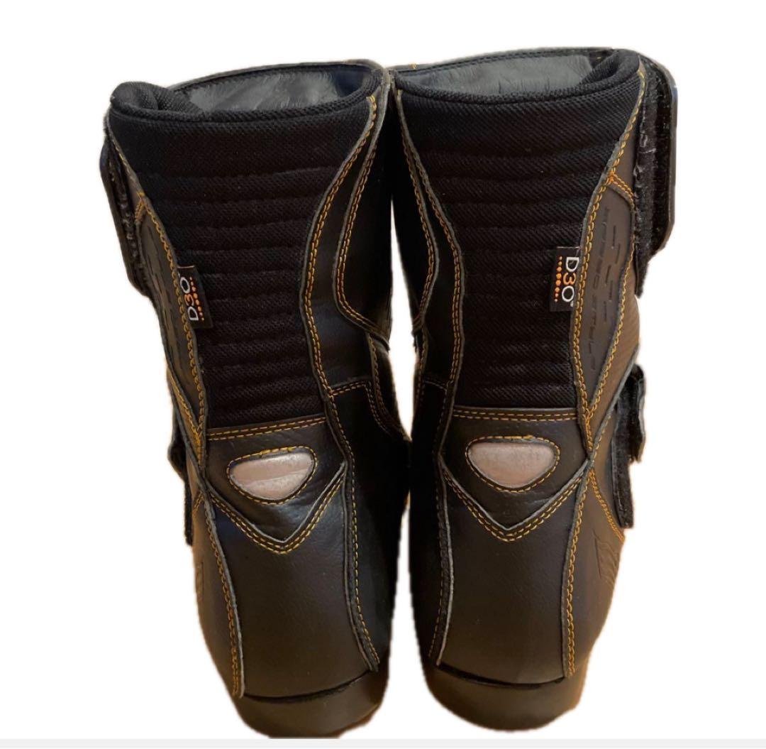 お値げしました HYOD　ライディングブーツ　黒/オレンジ 25.5cm