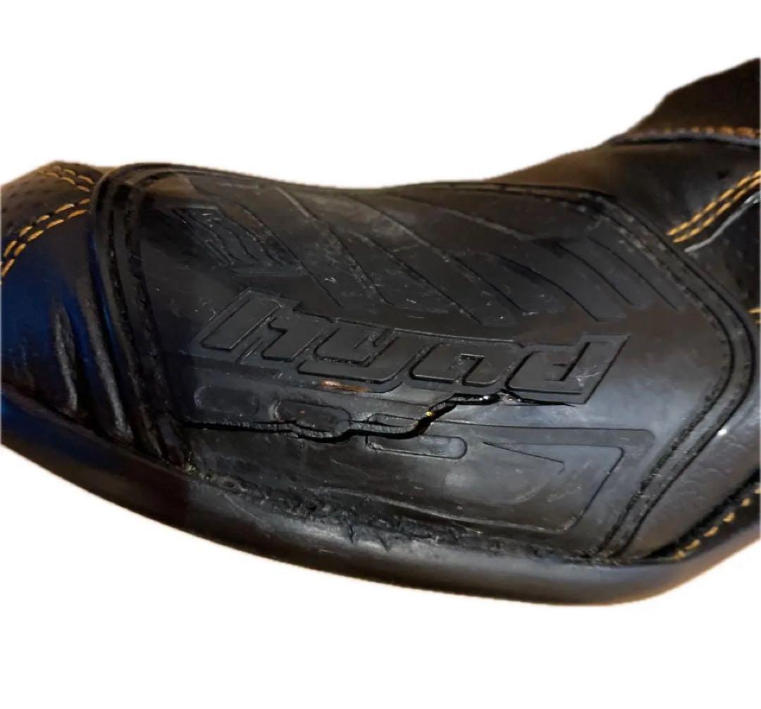 お値げしました HYOD　ライディングブーツ　黒/オレンジ 25.5cm