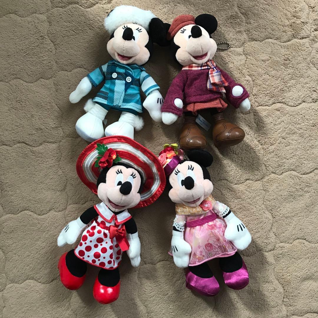 ミニー　スタイルスタジオ　ぬいぐるみバッジ　4個セット　春夏秋冬 ディズニー ミニーのスタイルスタジオ ミニー ぬいぐるみバッジ 春夏