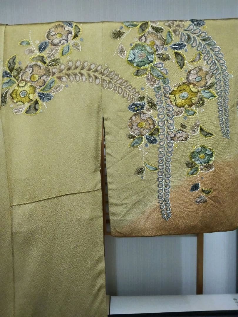 F-321 訪問着 京友禅 辻ヶ花 袷 金彩 暈し 正絹 落款 美品 - メルカリ