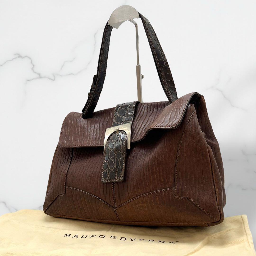 マウロゴヴェルナ ハンドバッグ トートバッグ レザー クロコ アザラシ 肩掛け Yahoo!オークション -「マウロゴヴェルナ」(ファッション) の落札相場