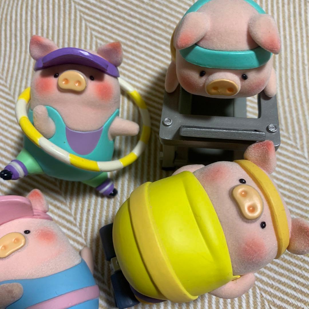子豚 LuLuぶた フィットネス 7体 フィットネスジムシリーズコンプ