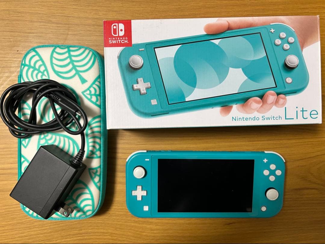 Switch Lite ターコイズ 箱+充電器+ケース付き - メルカリ