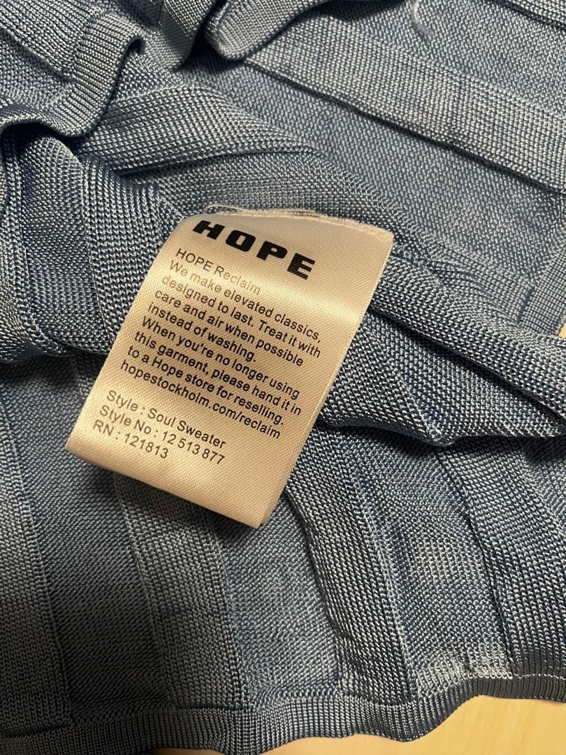 定価4.7万】HOPE ポロニット セーター ブルー - メルカリ