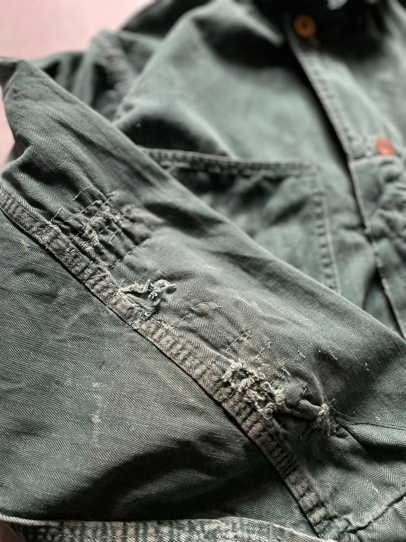 50s US製 HBT ワーク オールインワン つなぎ カバーオール 雰囲気系