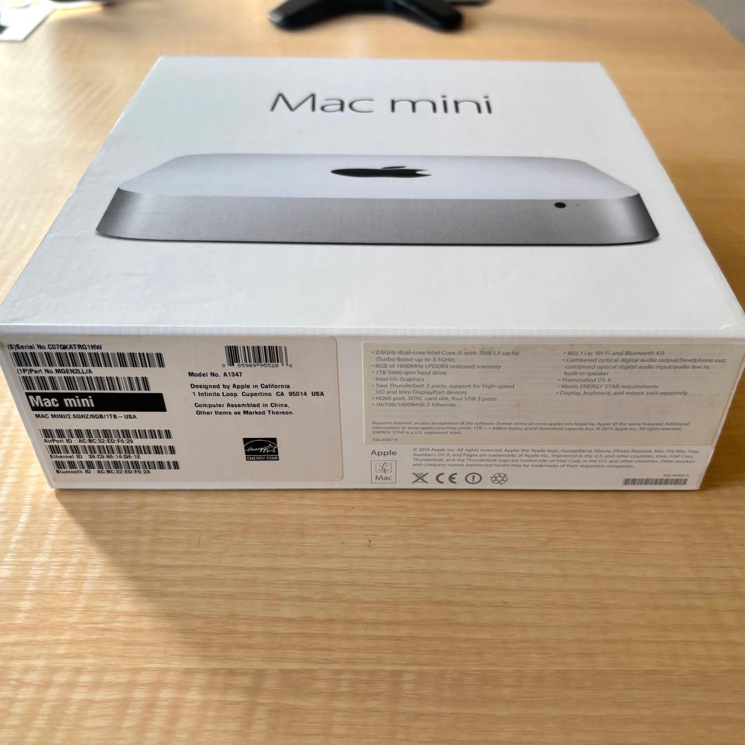 Apple Mac mini (Late 2014) 2.6GHz デュアルコア