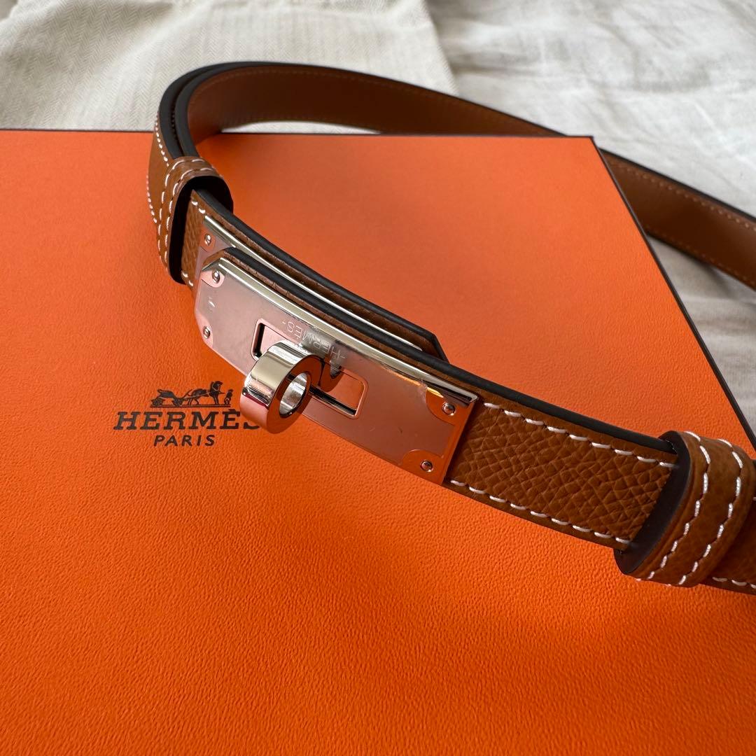 【新品】エルメスベルト《ケリー》18ゴールド 　シルバー金具