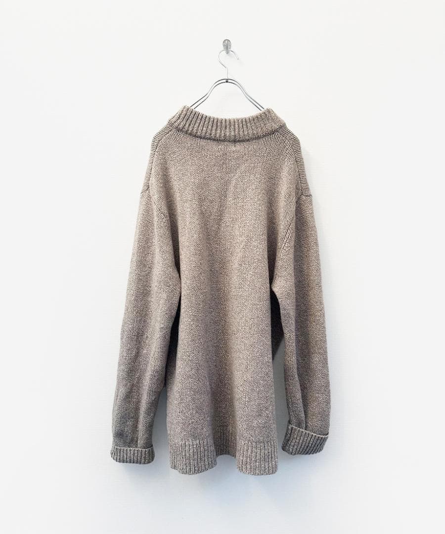 ［00s］L.L.Bean ヘンリーネック ニットセーター ラムウール100%