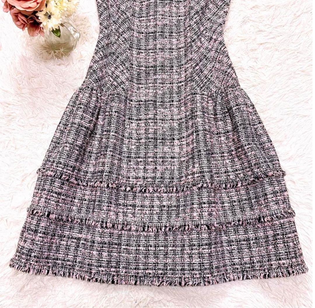 Rene ルネ ひざ丈 ワンピース ツイード 34 - メルカリ