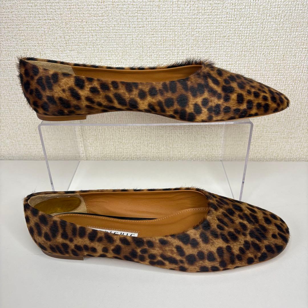 PIPPICHIC ピッピシック　37 23.5cm ハラコ　パンプス　ヒョウ柄
