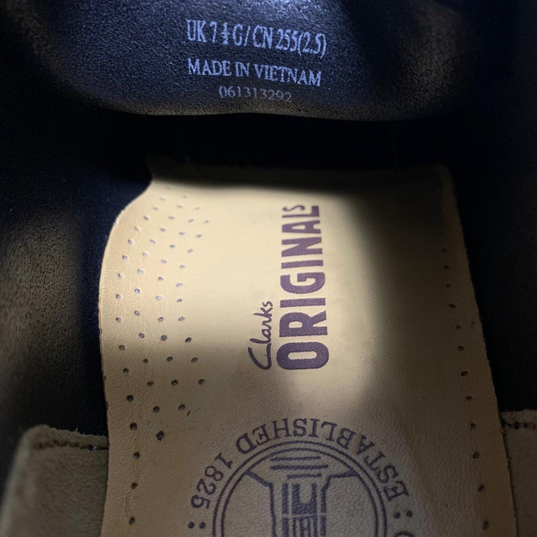 靴 Clarks Wallabee BLACK SUEDE UK7.5 26.5cm