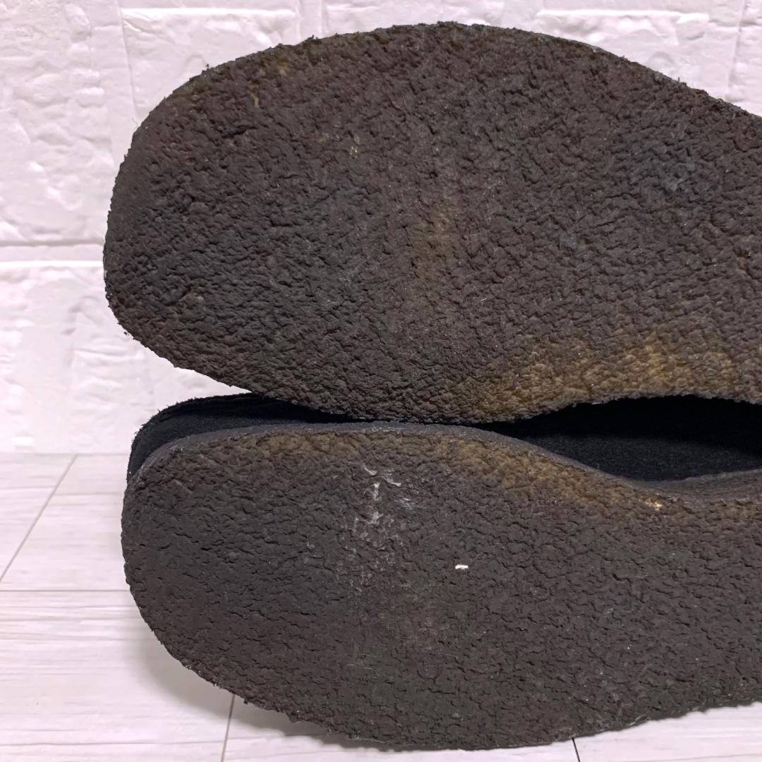 靴 Clarks Wallabee BLACK SUEDE UK7.5 26.5cm