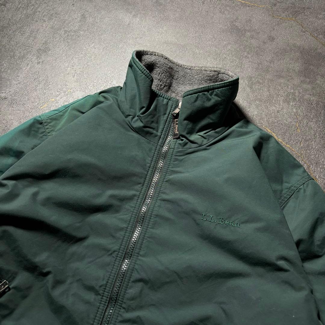 L.L.Bean エルエルビーンウォームアップジャケットグリーンフリース古着M