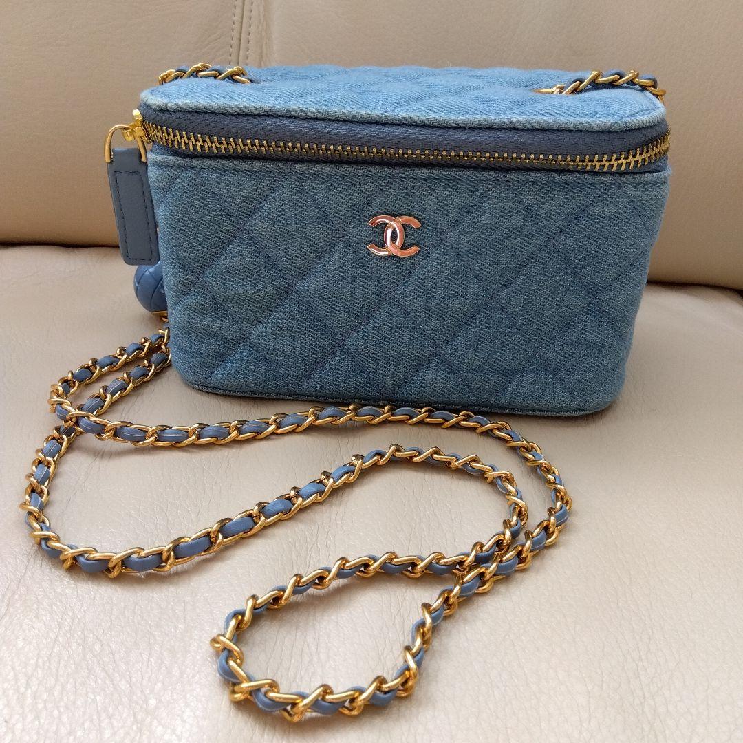 CHANEL シャネル ブルー デニム チェーンバッグ ノベルティ - メルカリ