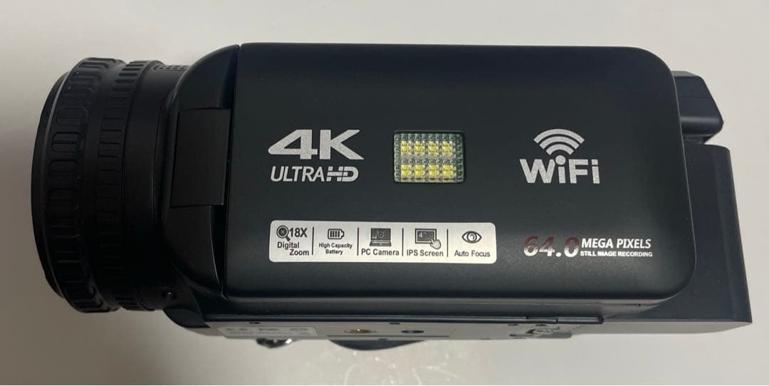 ビデオカメラ4K 60FPSAFオートフォーカスウルトラHD 64.0MP