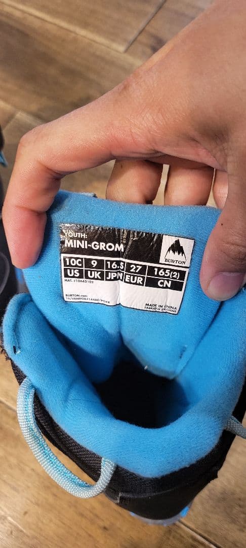 BURTON 子供用 スノーボードブーツ MINI GROM 16.5cm 黒