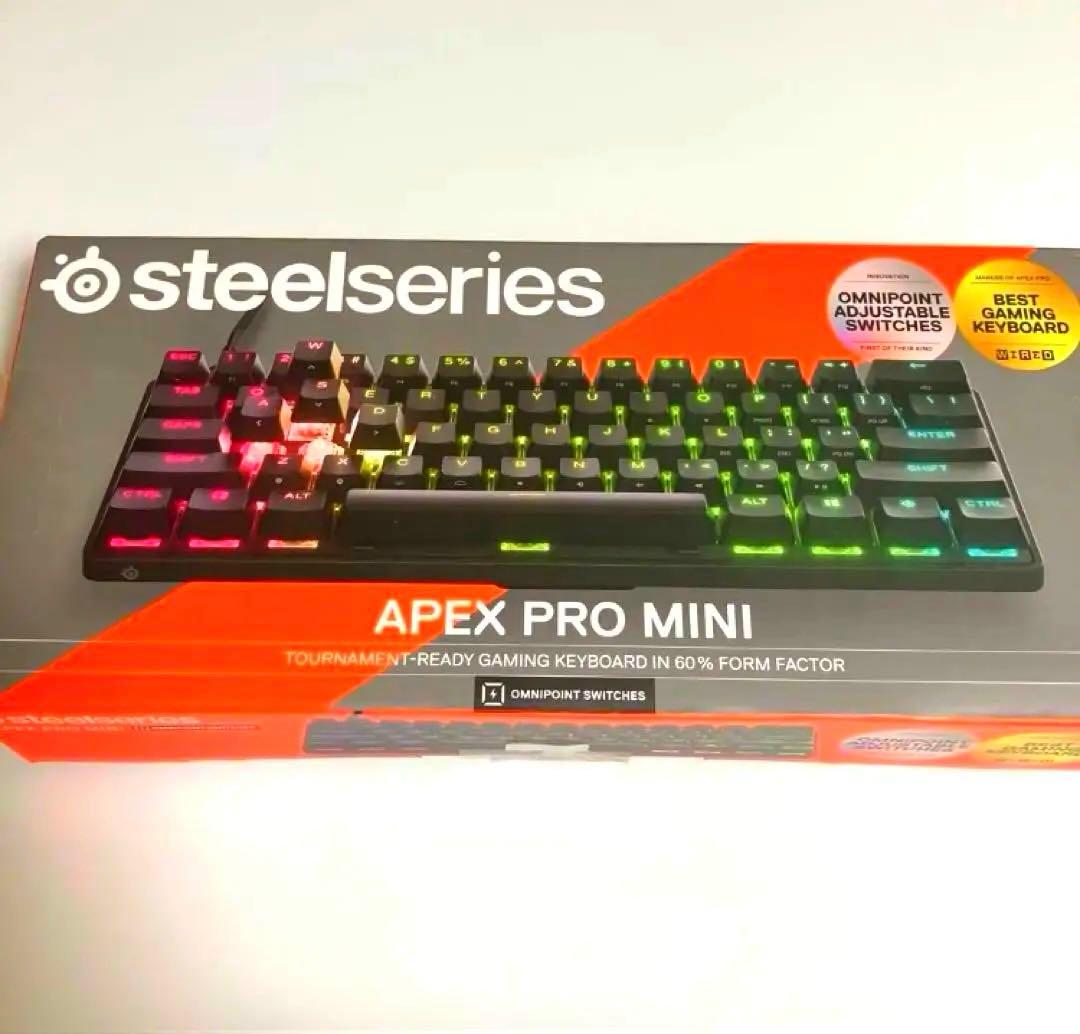 【極美品‼️】SteelSeries Apex Pro Mini 動作確認済み STEELSERIES ゲーミングキーボード Apex Pro Mini US （USキー配列