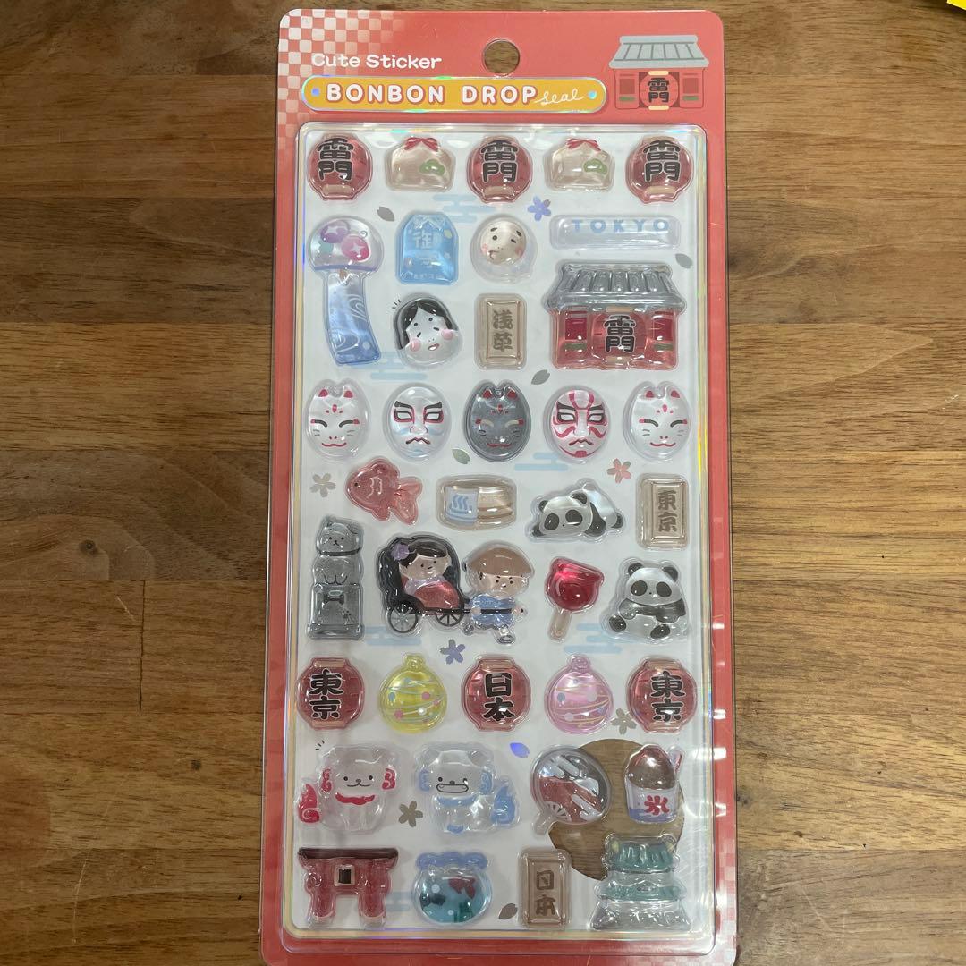 BONBON DROP 和柄 桜 舞妓 富士山 ボンボンドロップシール 6パック