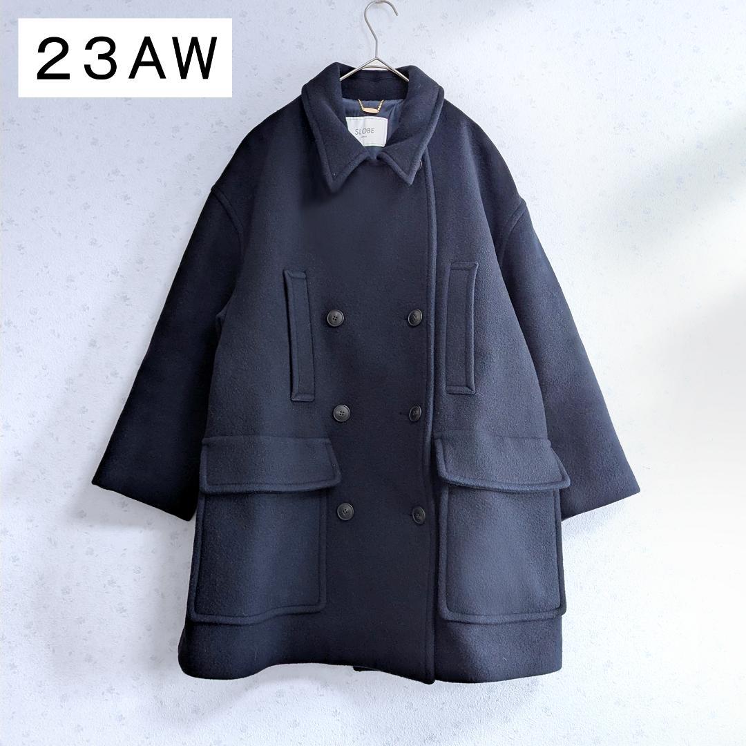 良品 SLOBE IENA メルトンビッグPコート スタンドカラー 36 - メルカリ