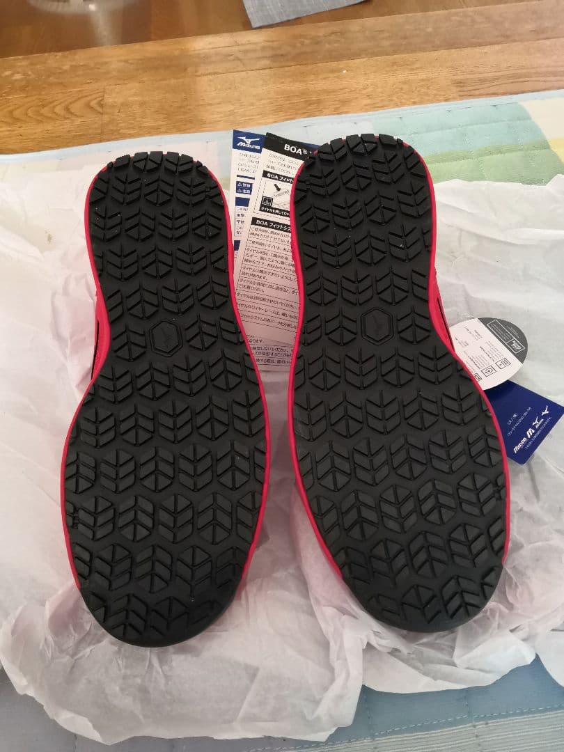 新品、未使用！ミズノ Mizuno BOAシステム 安全靴 26.5EE 赤