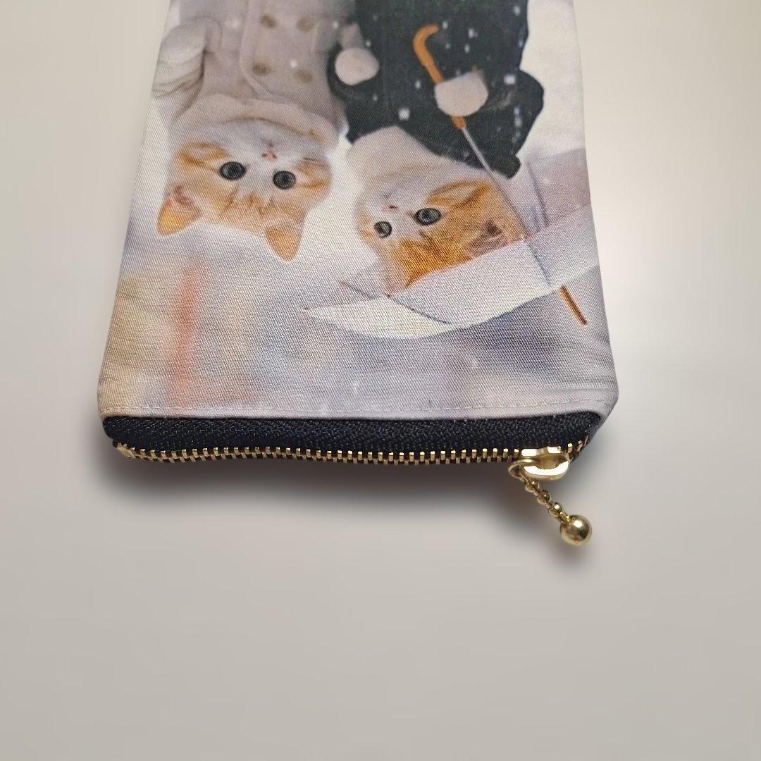 ねこパネル生地 ハンドメイド パネルサイズポーチ - メルカリ