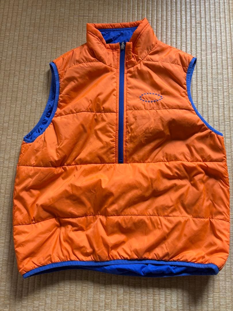 afb リバーシブル ベスト 青 オレンジ - メルカリ