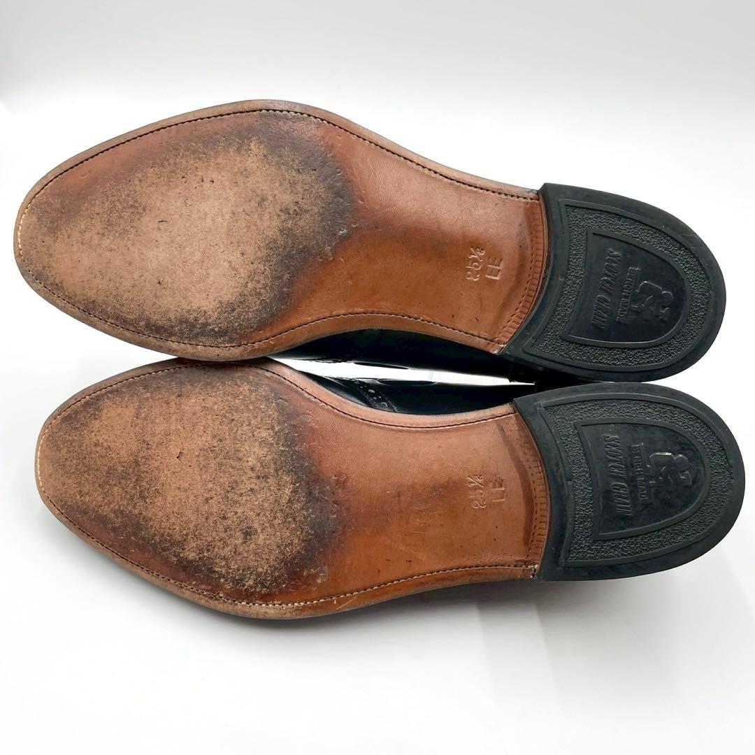 美品 スコッチグレイン タッセルローファー 817 黒 25.5EE Y1527